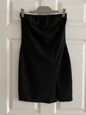 Boohoo All Black Tube Mini Dress US 10 M L