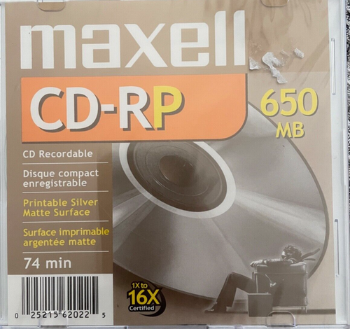 2 MAXELL CD-RP MEDIA 650 MB 74 MIN 1X TO 16X CERIFIED RECORD PRINT SILVER MATE - Picture 2 of 4