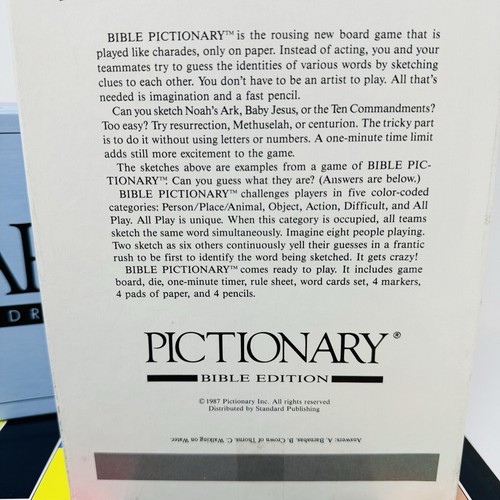 1st Edition Bible Pictionary The Game of Quick Draw VTG 1987 100% BarelyUsed See - Picture 5 of 18