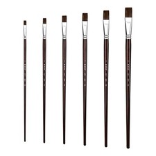 XDT 798 Bright Art Brush Set 6Pc 1 3 5 7 9 11 Ox Hair Acrylic Oil Watercolor