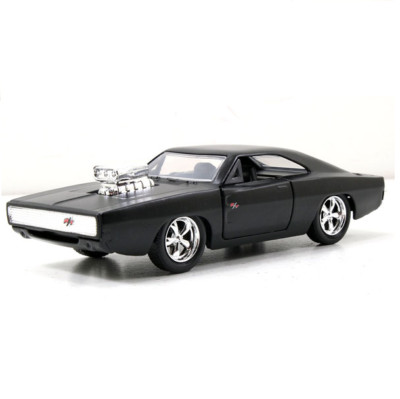 Jada Toys 97214 Doms Dodge Charger R/T mattschwarz Fast & Furious 7 Maßstab 1:32