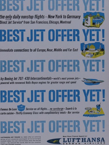 Lufthansa Airlines Vintage 1960 Original Print Ad 8.5 x 11" - Picture 3 of 4