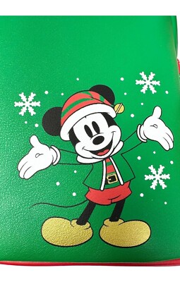 Loungefly Disney Mickey Mouse Elf Holiday Christmas Backpack  display picture 2