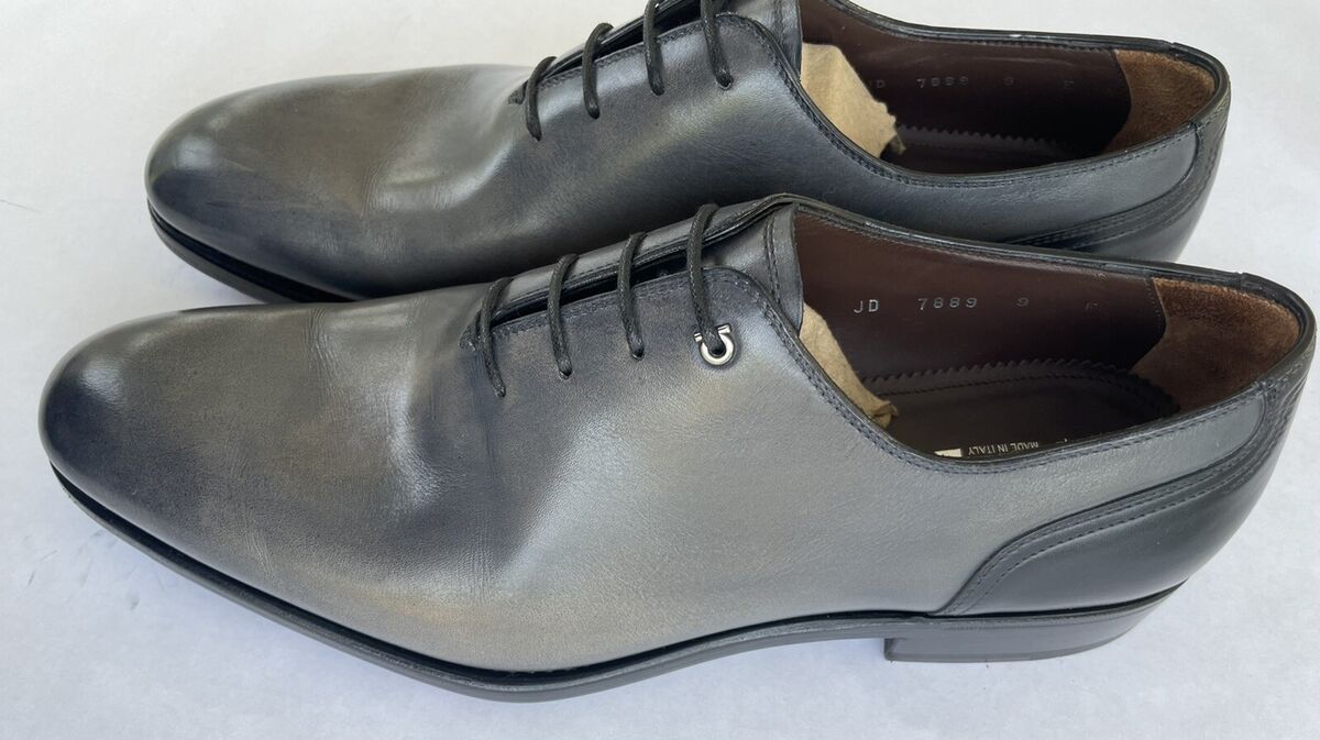 Salvatore Ferragamo Tramezza Gray/Black Shoes Size 9 E Salvatore Ferragamo Tramezza Gray/Black Shoes Size 9 E
