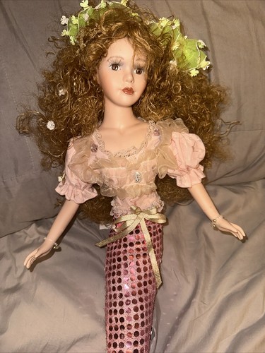 Ashley Belle Mermaid Aileen. Vtg Ashley Belle Mermaid Porcelain Doll - Picture 2 of 12