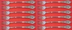 Rose Point by Wallace Sterling Silver Cocktail Fork 5 1/2" Set of 12