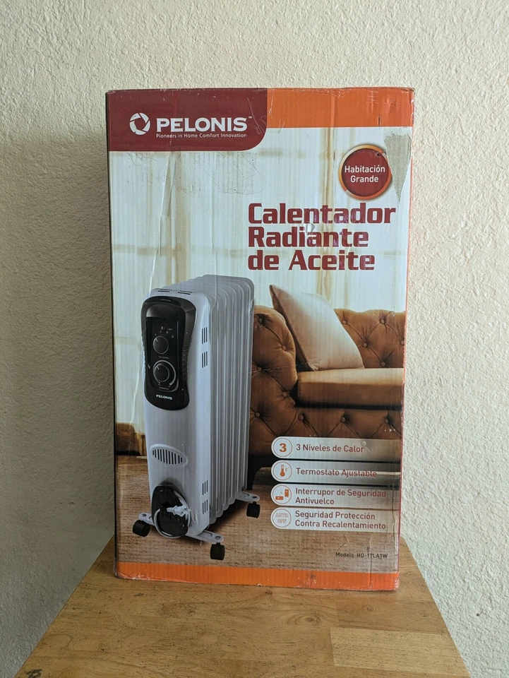 Pelonis Termostato Ajustable Calentador Radiador Lleno de Aceite Habitación Grande Foto 3 de 4