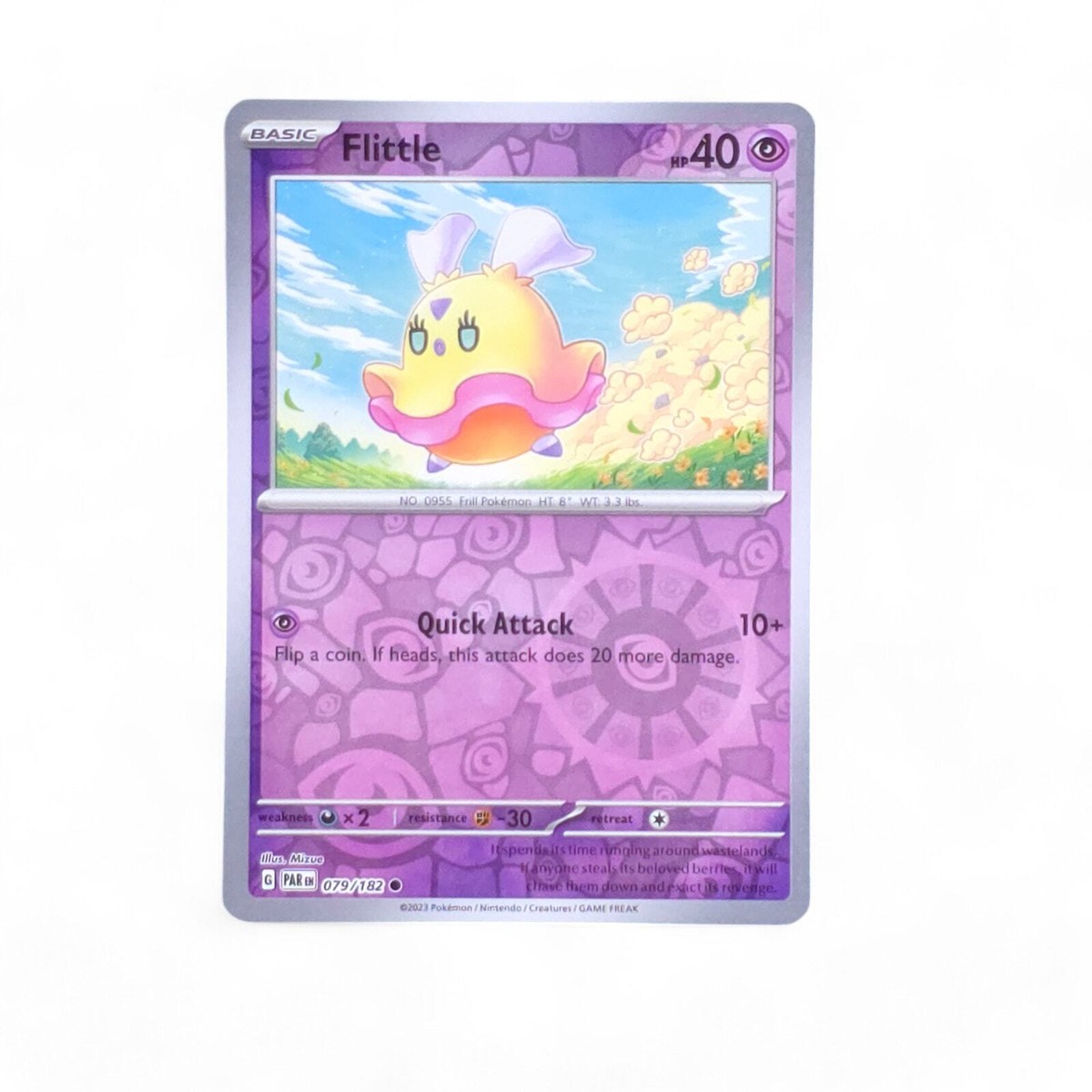 Flittle 079/182 Pokemon SV04: Paradox Rift Common Reverse Holo NM