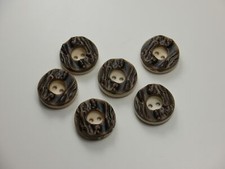 6 sztuk Guziki ludowe Plastikowe guziki Guziki ozdobne d=19 mm TK-V-45