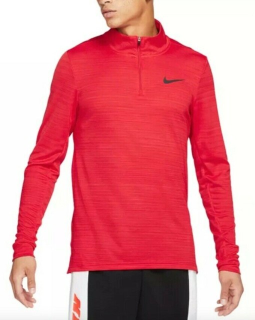 Nike Men's Superset QuarterZip Performance Shirt Pullover U Red