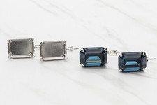 18mm x 13mm Octagon  Classic Drop DIY Earring Bases  EE 20 