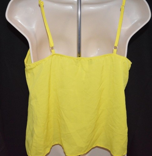 Women's /Juniors Love 2 Be Loved Yellow Crop Tie Hem Tank With Spaghetti Strap L - Picture 6 of 9