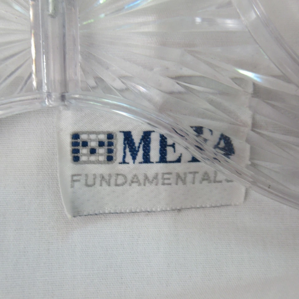 Meta Lab Coat Women 8 White Medical Jacket Pockets Button Front Blazer Style - Image 3 of 4