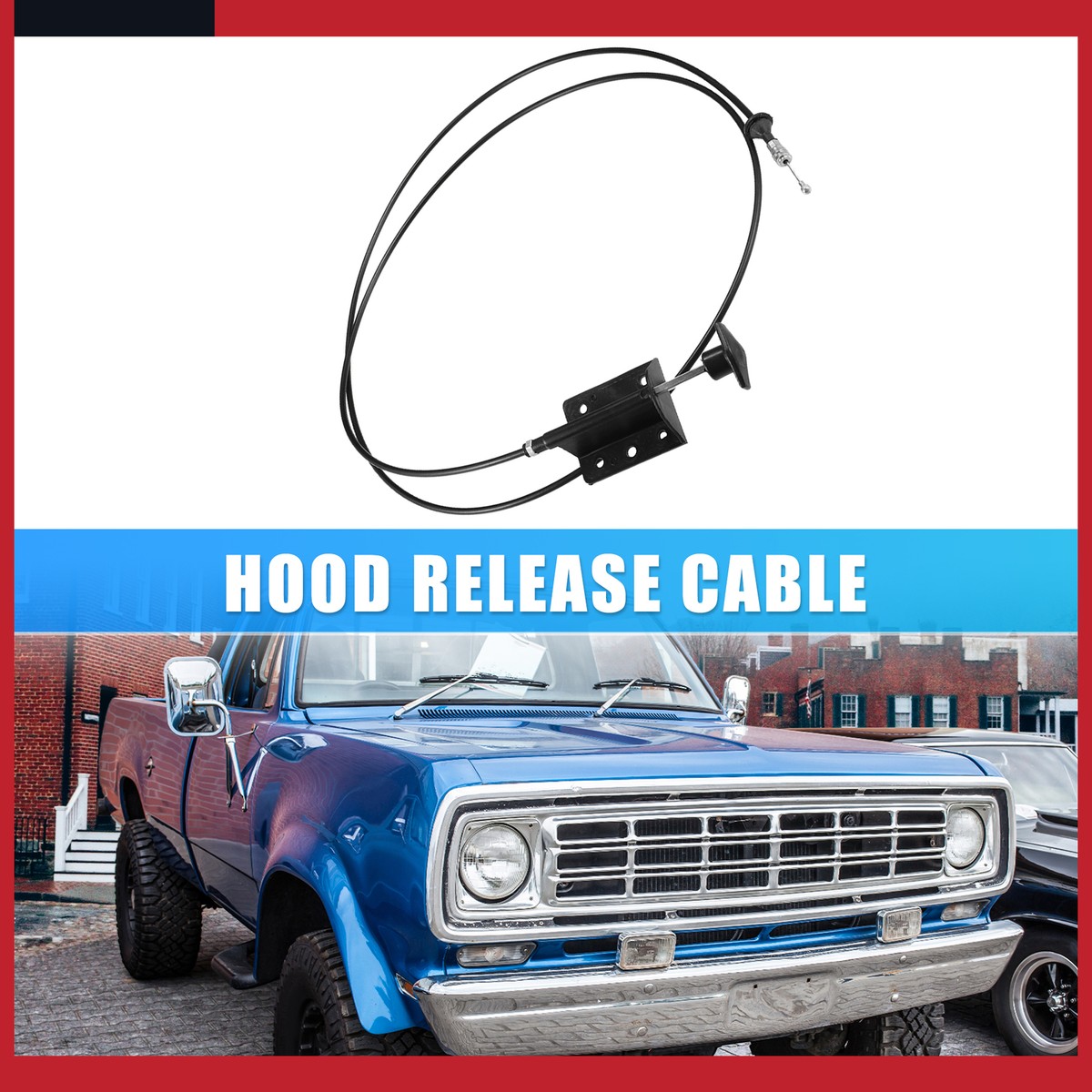 1981-1993 Dodge D150 D250 W150 W250 Ramcharger Hood Release Cable