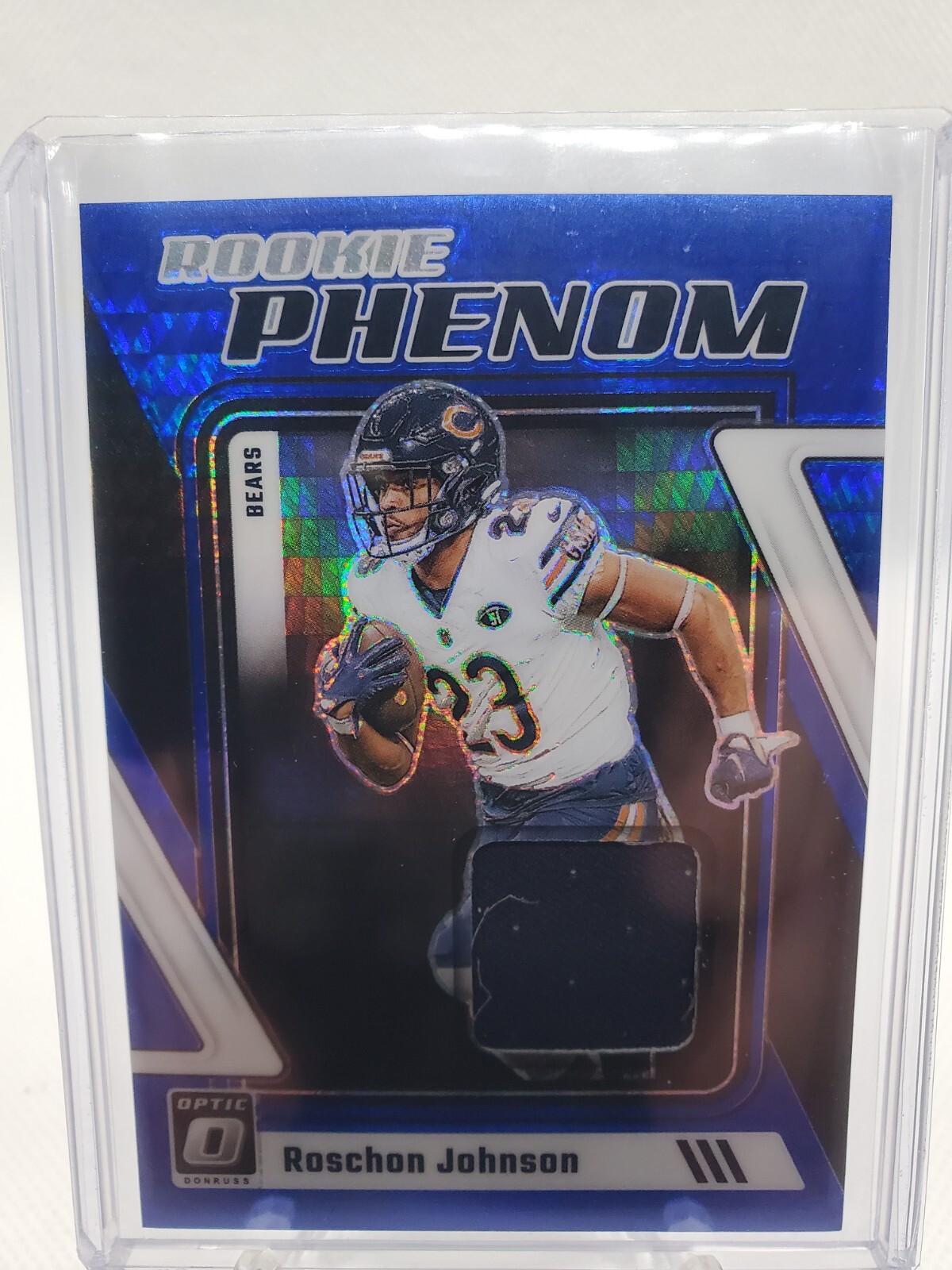 2023 Panini Donruss Optic - Rookie Phenoms Roschon Johnson #RP-RJ Blue Hyper Prizm (MEM, RC)