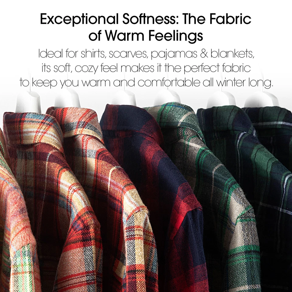 Blue and Green Tartan Plaid Cotton Flannel Fabric - 60" Wide - Sold by the Yard - Image 4 of 4