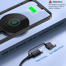 US Wireless Magnetic Charging Mat Fast Charger For Apple iPhone 16/15/14/13/12
