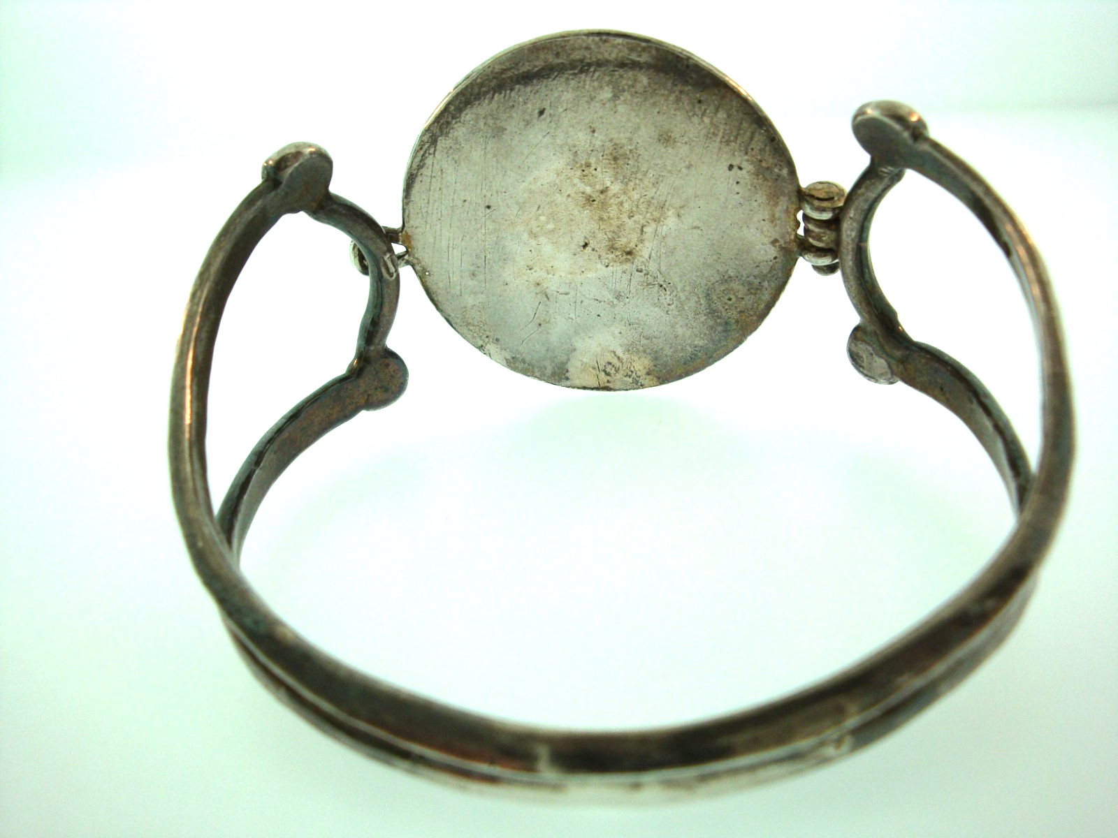 Sterling Silver Seashell Cuff Hinged Bracelet - image 3