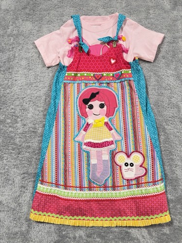 Lalaloopsy inspiriert Mädchen M 8-10 T-Shirt mit Kleid Overall Pullover bestickt - Bild 8 von 9