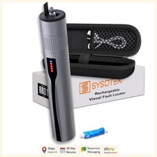 Fiber Optic Fault Locator with Retractable Head and USB-C Rechargeable Battery