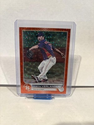 2022 Topps Series 2 Orange crackle 51/299 Justin Verlander #350