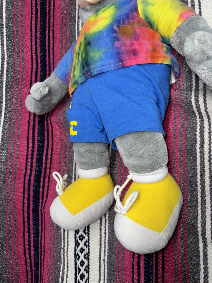 RARE 30” Vintage Chuck E Cheese Plush Tie-Dye Shirt Aviva 1990s Large Mascot Toy - Image 4 of 4