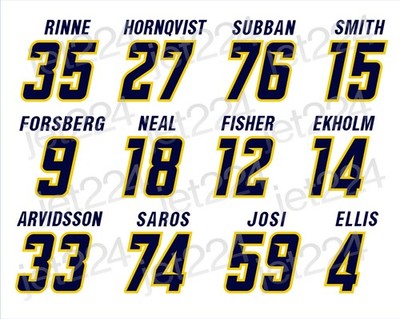 Nashville Predators STICKER DECAL 2010s decade stars Rinne Subban Arvidsson Neal