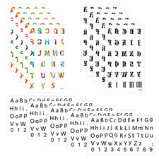 15 Sheet Temporary Tattoos Letters, Small Fake Finger Tattoos Alphabet Letters