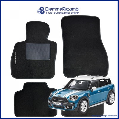 SERIE 4 TEPPICHE - TEPPICHMATTEN SCHWARZ FÜR MINI COUNTRYMAN F60 2016 - 2023