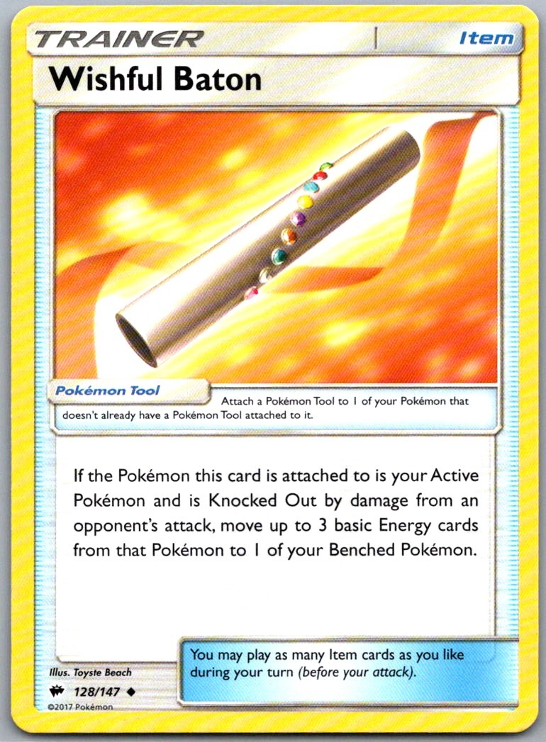 Wishful Baton 128/147 SM - Burning Shadows Uncommon -NM