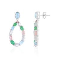 Cavill Ohrringe Damen Sterling Silber 6,9Ct Larimar Mondstein Opal