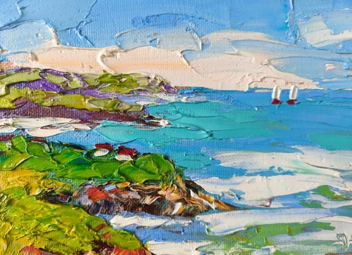 Original Oil Painting Irish Landscape Impasto Small Artwork Canvas ...