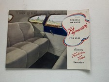 1941 Plymouth Dealer Sales Brochure Special Deluxe Models Woody Station Wagon