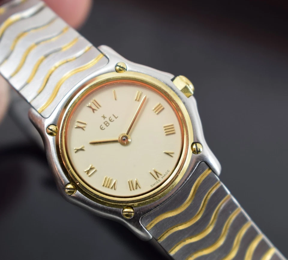 Ebel classic wave ladies watch 18k gold bezel 6 month gtee - Image 2 of 4