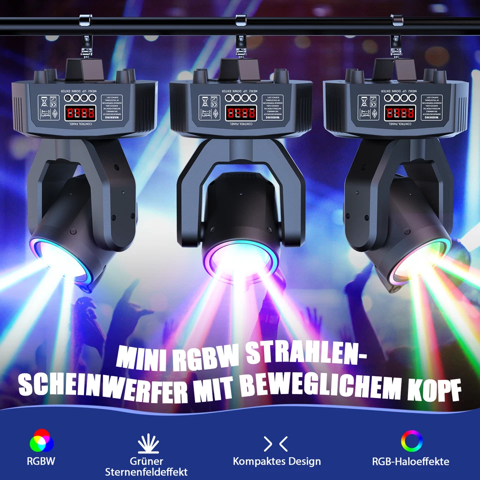 8x120W Mini Beam Laser Moving Head Strahl Bühnenlicht RGBW DMX DJ Halloween Show - Bild 3 von 4