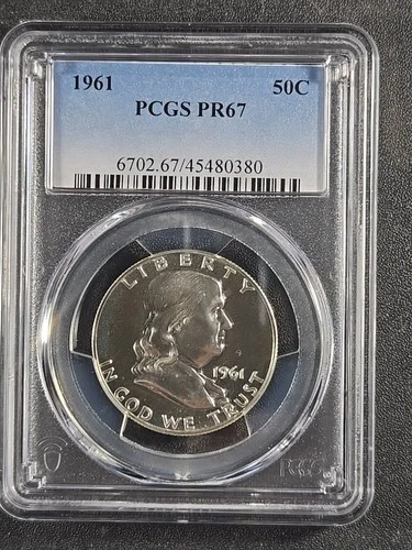 1961 U.S. Franklin Half Dollar - silver - PROOF 67 (PCGS)   stk#0380