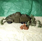 VTG 1950's Marx Plastic US Army Training Center Armored Scout Tank Soldier As Is