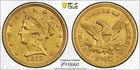 1852 $2.5 Gold Quarter Eagle Coin PCGS AU Detail Cleaned