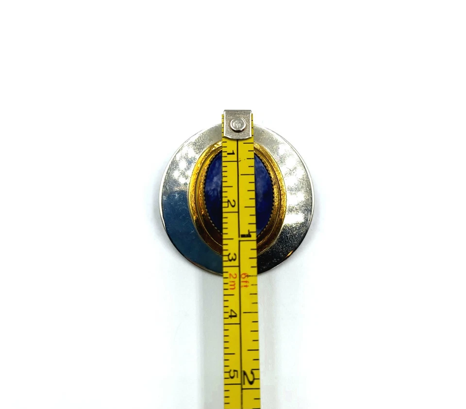 Винтажные подписанные серьги-клипсы DIZAN Diane Blotner с лазуритом юго-западное богемное дерево  - Изображение 3 из 4