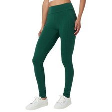 HUE Women's Mid Rise Tech Pocket Leggings sz M Medium Pine Green