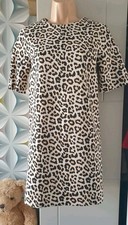 New H&M Animal Leopard Print A-LINE SHIFT DRESS Size S (small) UK 8-10 NWOT