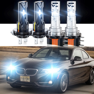 For 2014-2016 BMW 228i 4X LED Hi/Lo Beam Headlight H7+H15 Bulbs 6500K White