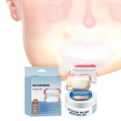 2er Pack x Silikon Reline Zahnersatz Set Profi Zahnersatz Silikon Reline Kit