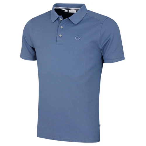 Calvin Klein Mens 2025 Campus Coastal Wicking Golf Polo Shirt 40% OFF RRP