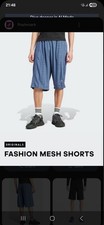 Mens Adidas Fash 3/4 Length Modest Shorts Size Xs/Small Brand New with Tags Blue