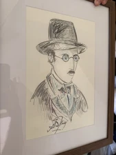 Fernando Pessoa Pencil Handmade Painting Portrait Portugal Poetry Drawing