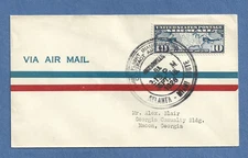 JACKSONVILLE FLA TO ATLANTA & MACON SEP 15,1926 C7 10N7 FIRST FLIGHT COVER