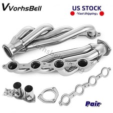 Shorty Headers For Chevy C10 Chevelle Camaro Caprice Ls1 Ls2 Ls6 Ls7 Lsx Ss Pair