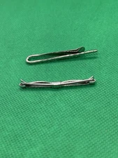 (2) Sterling Silver Tie & Collar Bar Clips Avendon & Forstner