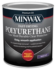 Fast-Drying Polyurethane, Warm Satin, Clear, 1 Quart, 1 Piece, 1 Pack 